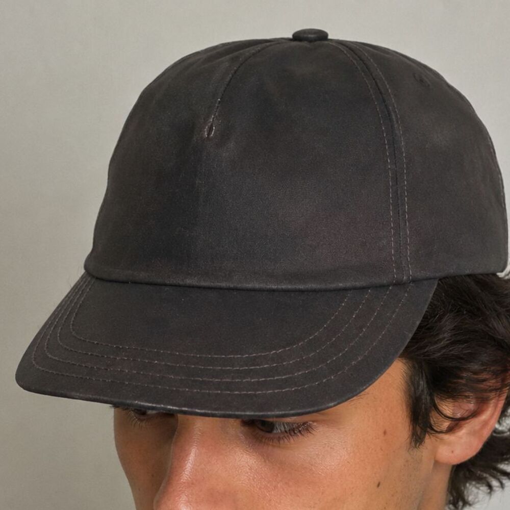 Vintage Kangol Genuine Leather Strapback Baseball Cap Brown Made in USA